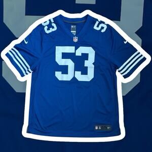 Darius Leonard Jersey Men 2XL Blue Nike On Field Indianapolis Colts NFL Football
